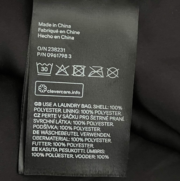 H&M Black Pleated Chiffon Dress Medium - Picture 5 of 5